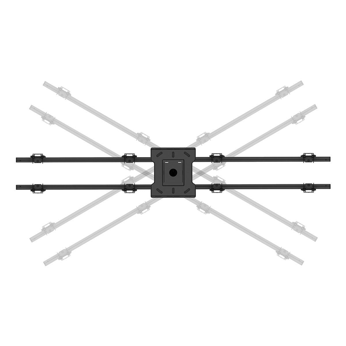 Kanto CM600B4B Back-to-Back Quad Screen TV Ceiling Mount for Four 40&rdquo; to 45&rdquo; TVs