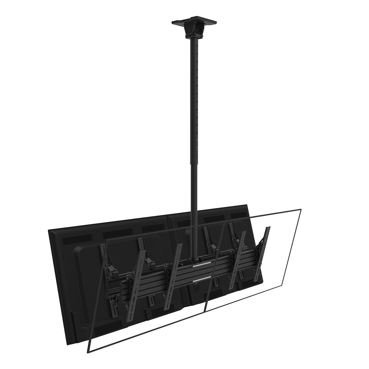 Kanto CM600B4B Back-to-Back Quad Screen TV Ceiling Mount for Four 40&rdquo; to 45&rdquo; TVs