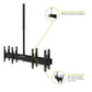 Kanto CM600B4B Back-to-Back Quad Screen TV Ceiling Mount for Four 40&rdquo; to 45&rdquo; TVs