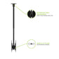Kanto CM600B4B Back-to-Back Quad Screen TV Ceiling Mount for Four 40&rdquo; to 45&rdquo; TVs
