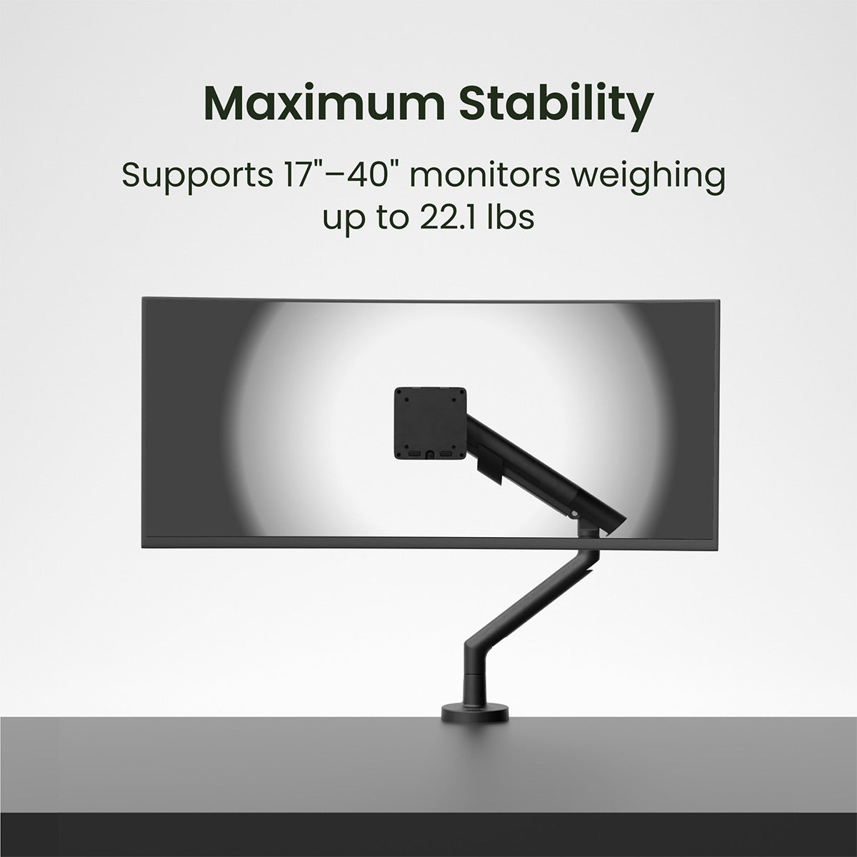 Kanto DM1 Single Monitor Desktop Mount for 17&rdquo; - 40&rdquo; Displays (Black)