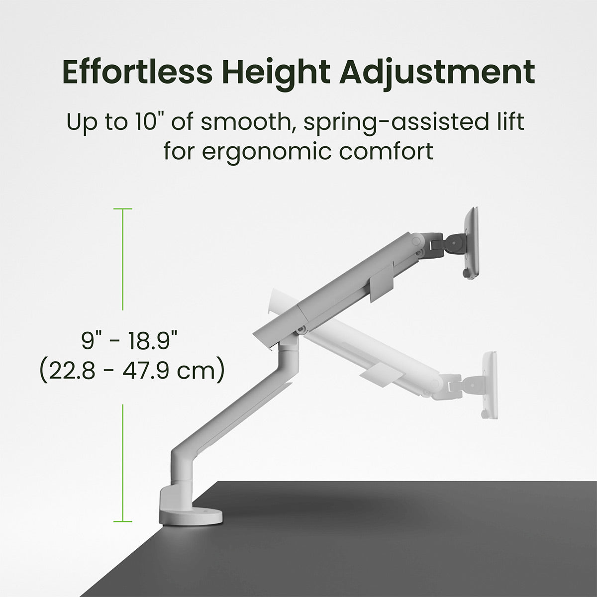 Kanto DM1W Single Monitor Desktop Mount for 17&rdquo; - 40&rdquo; Displays (White)