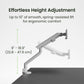 Kanto DM1W Single Monitor Desktop Mount for 17&rdquo; - 40&rdquo; Displays (White)