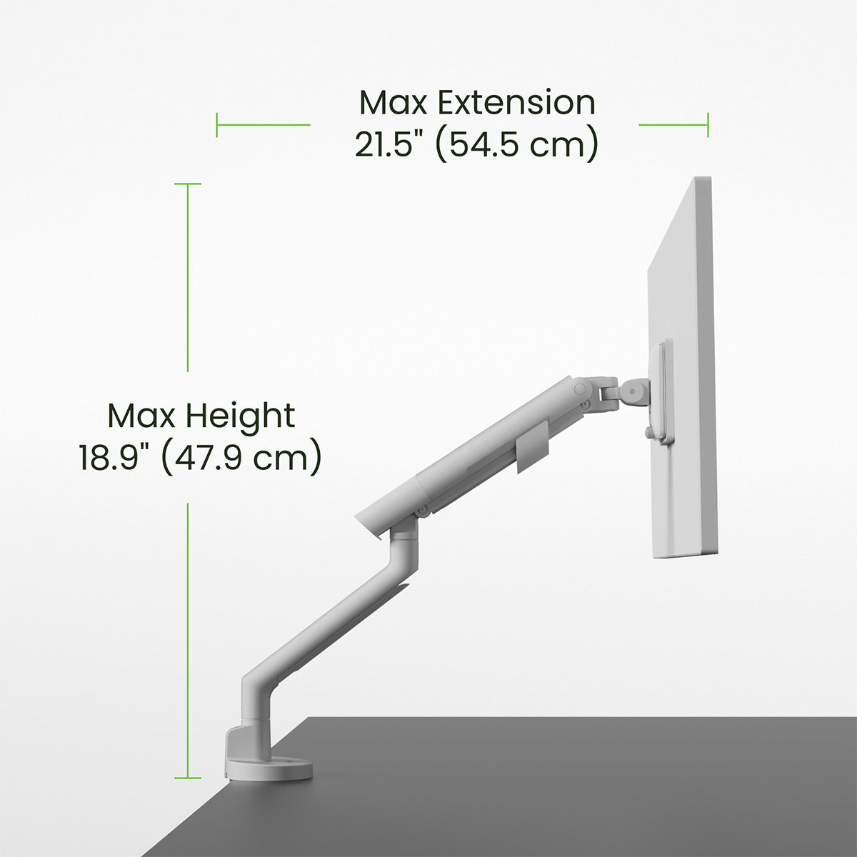 Kanto DM1W Single Monitor Desktop Mount for 17&rdquo; - 40&rdquo; Displays (White)