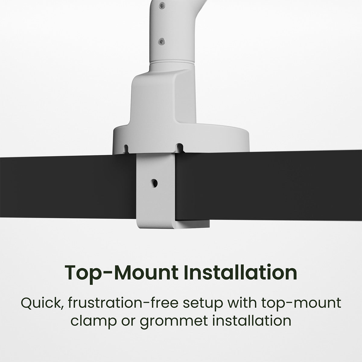 Kanto DM1W Single Monitor Desktop Mount for 17&rdquo; - 40&rdquo; Displays (White)