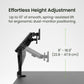 Kanto DM2 Dual Monitor Desktop Mount for 17&rdquo; - 35&rdquo; Displays (Black)