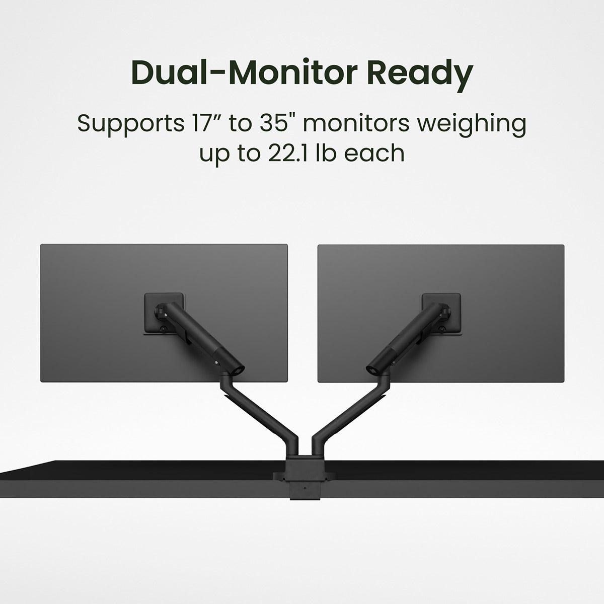 Kanto DM2 Dual Monitor Desktop Mount for 17&rdquo; - 35&rdquo; Displays (Black)