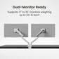 Kanto DM2W Dual Monitor Desktop Mount for 17&rdquo; - 35&rdquo; Displays (White)