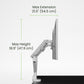 Kanto DM2W Dual Monitor Desktop Mount for 17&rdquo; - 35&rdquo; Displays (White)