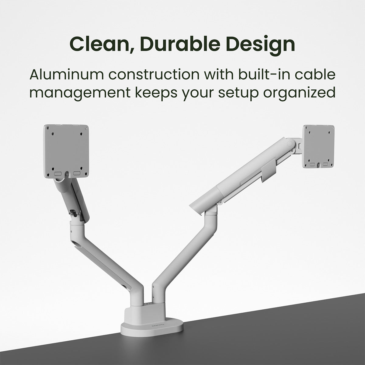 Kanto DM2W Dual Monitor Desktop Mount for 17&rdquo; - 35&rdquo; Displays (White)