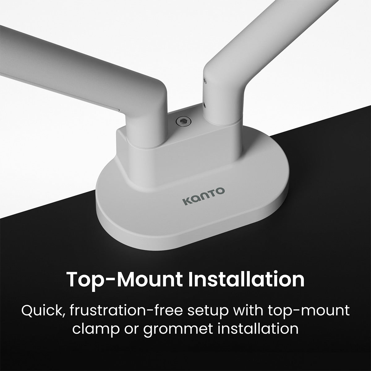 Kanto DM2W Dual Monitor Desktop Mount for 17&rdquo; - 35&rdquo; Displays (White)