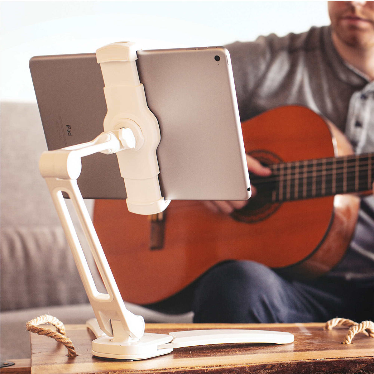 Kanto DS250 Universal Phone and Tablet Stand with Extended Arm (White)