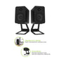 Kanto Elevated Desktop Speaker Stands for Midsize Speakers - Pair (Black)