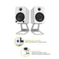 Kanto Elevated Desktop Speaker Stands for Midsize Speakers - Pair (White)