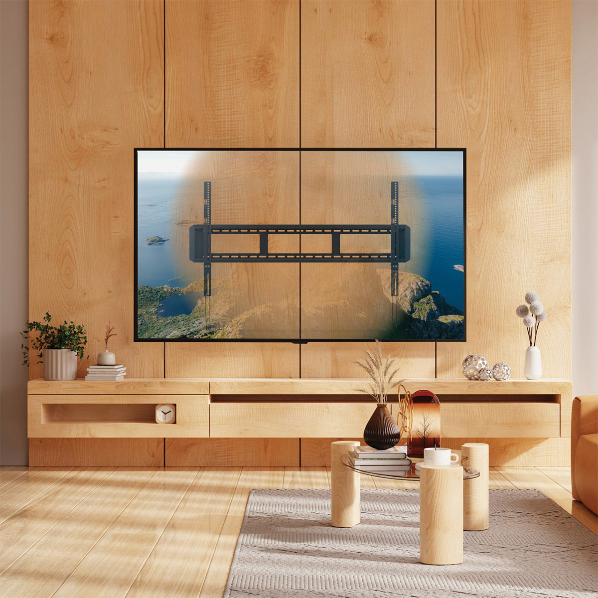 Kanto F6080 Fixed Low Profile TV Wall Mount for 55" - 120" TVs