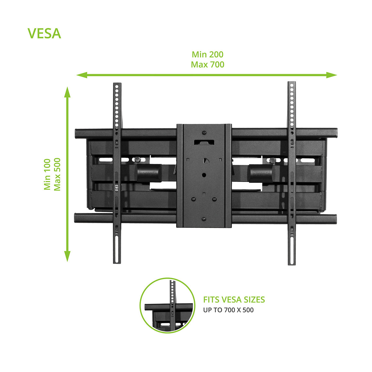 Kanto FMX3C Full Motion TV Wall Mount for 50" - 100" TVs