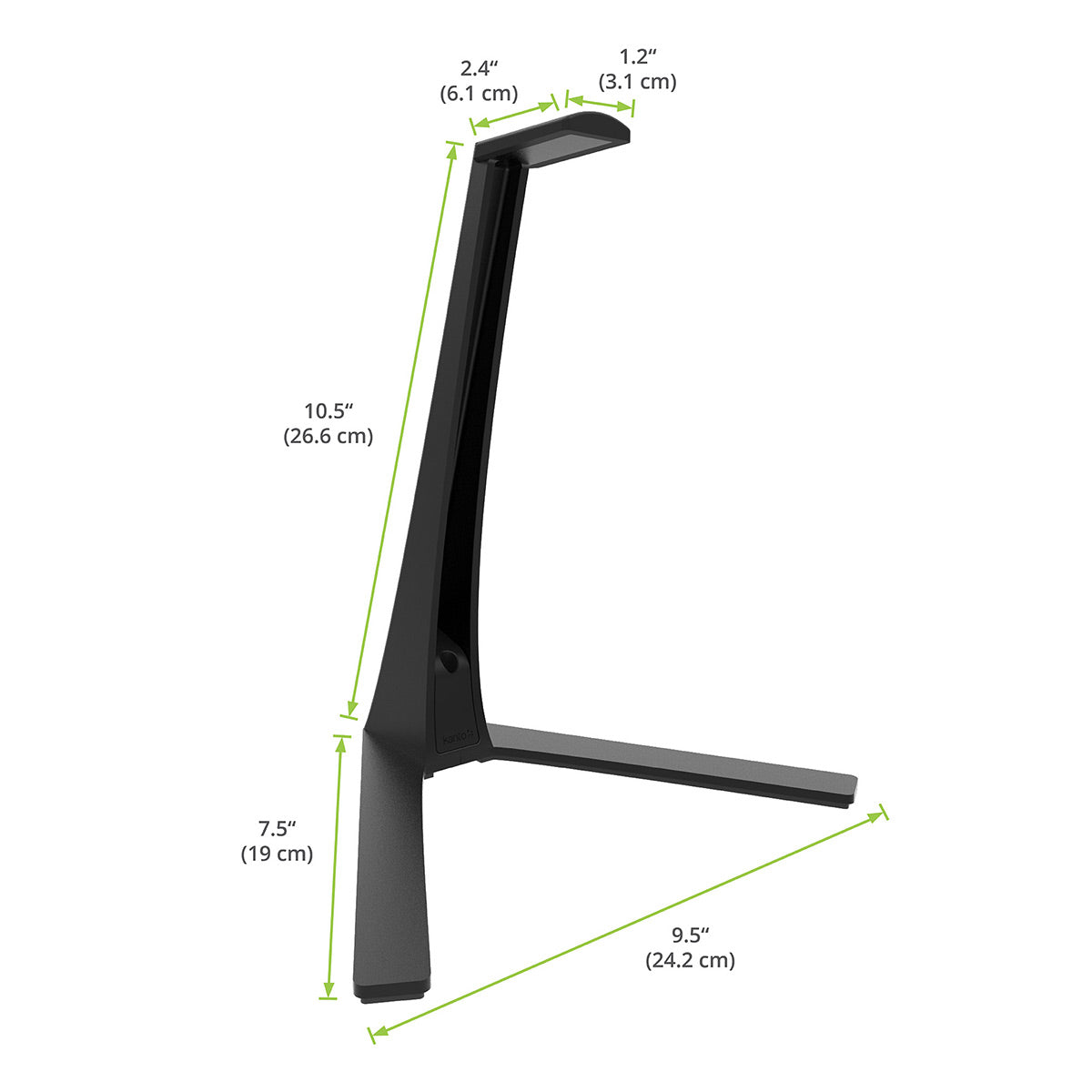 Kanto H3 Universal Desktop Headphone Stand with Adapter Holder