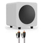 Kanto SUB6 6" Powered Subwoofer Bundle with AudioQuest Jack Russell Subwoofer Cable - 4m (White)