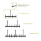 Kanto MBC211T Menu Board Ceiling Mount System with Tilting Arms for 40" - 60" TVs (2 Screens)