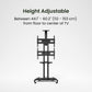 Kanto MTM70PL Height Adjustable Rolling TV Stand for 40" - 70" TVs