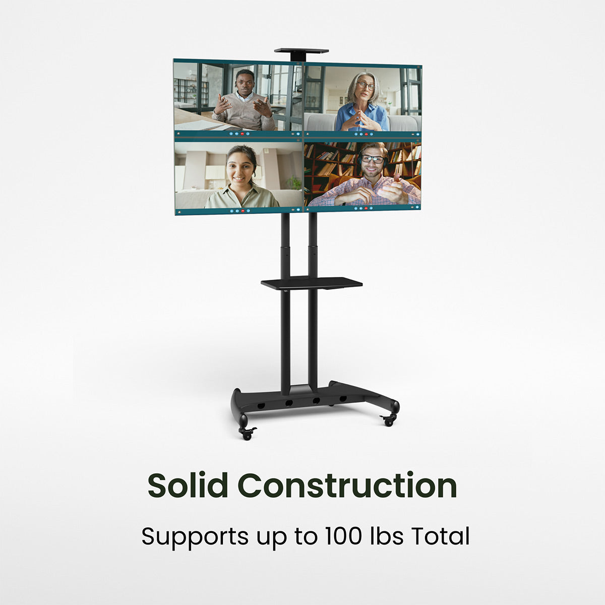 Kanto MTM70PL Height Adjustable Rolling TV Stand for 40" - 70" TVs