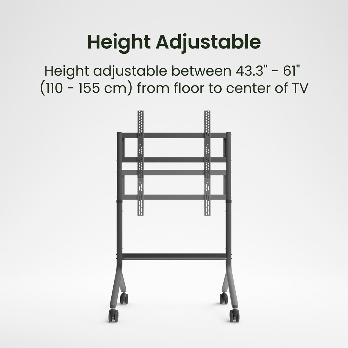 Kanto MTP90 Height Adjustable Rolling TV Stand for 55" - 90" TVs