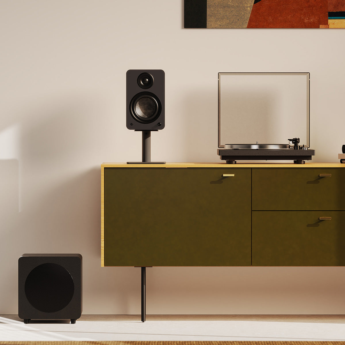 Kanto OBI3 Bluetooth 5.3 Turntable with Built-In Preamp (Matte Black)