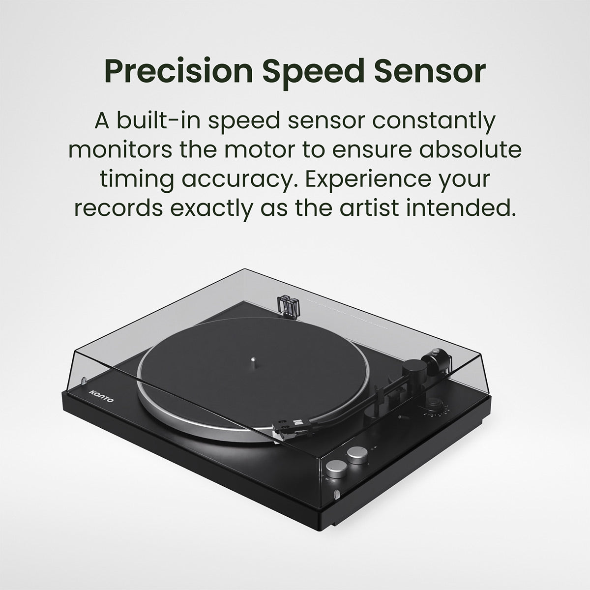 Kanto OBI3 Bluetooth 5.3 Turntable with Built-In Preamp (Matte Black)