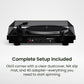 Kanto OBI3 Bluetooth 5.3 Turntable with Built-In Preamp (Matte Black)