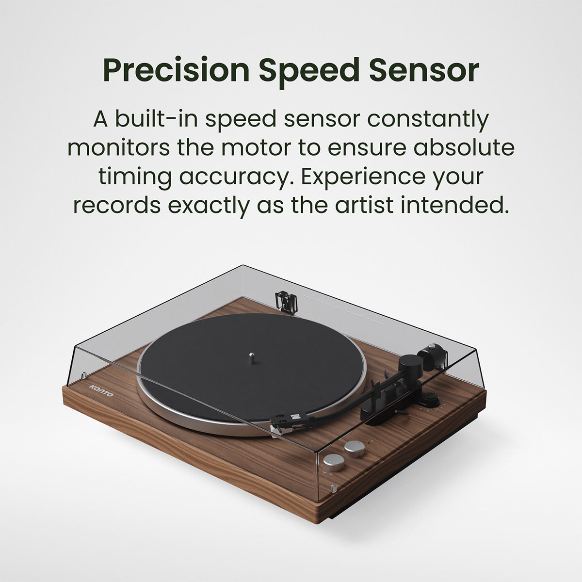 Kanto OBI3 Bluetooth 5.3 Turntable with Built-In Preamp (Matte Walnut)