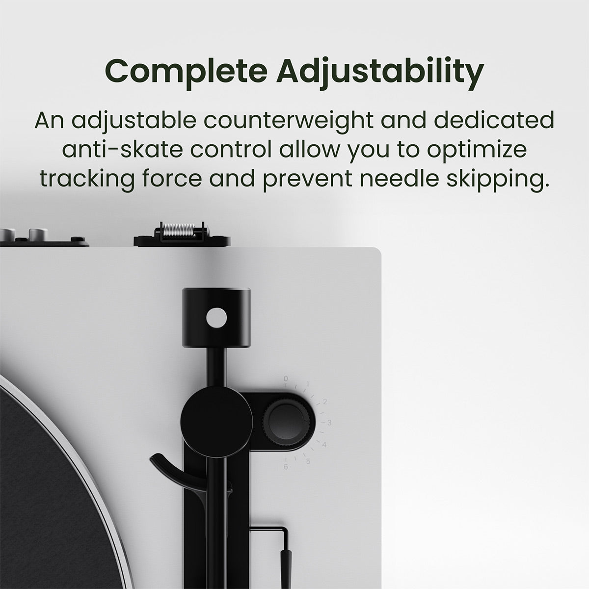 Kanto OBI3 Bluetooth 5.3 Turntable with Built-In Preamp (Matte White)