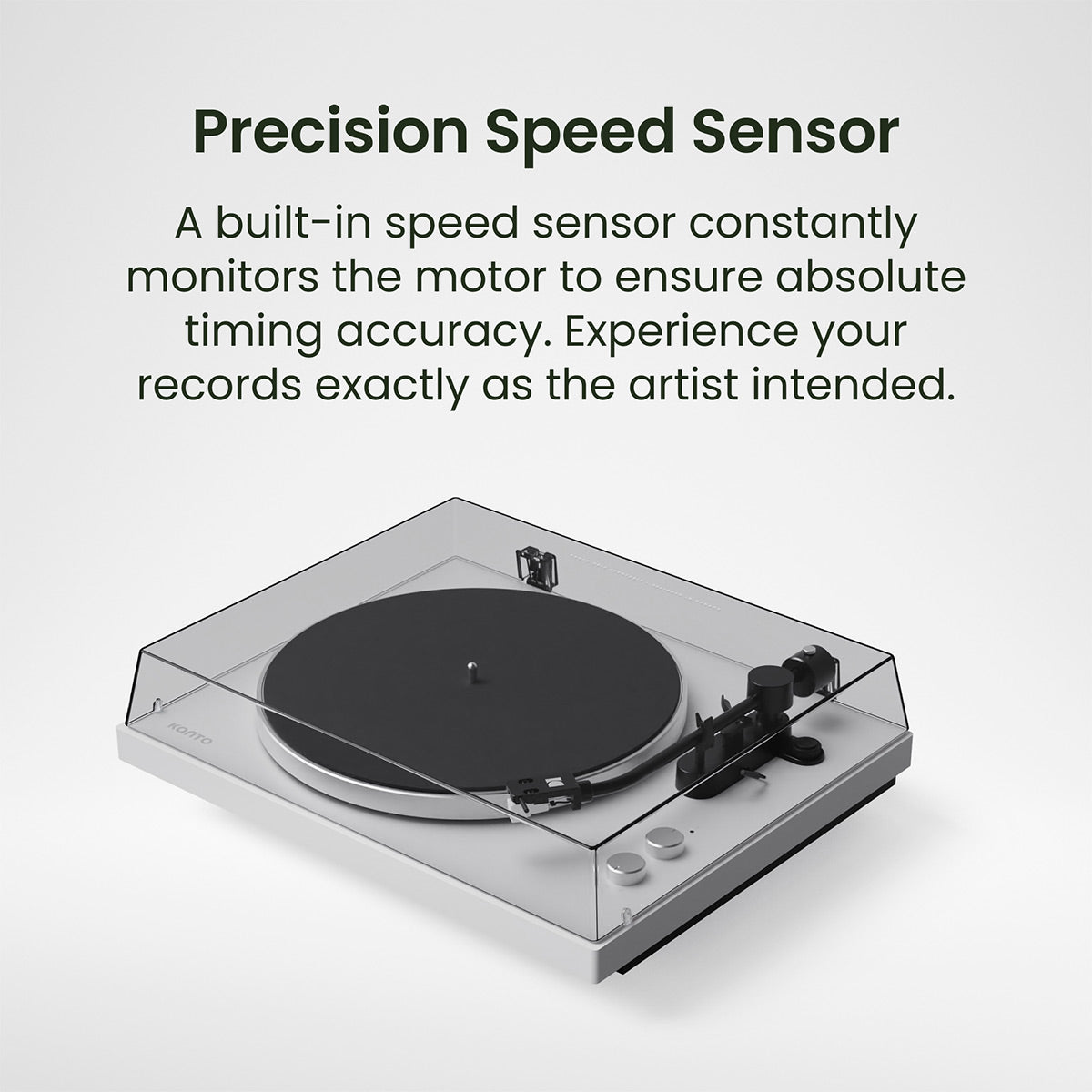 Kanto OBI3 Bluetooth 5.3 Turntable with Built-In Preamp (Matte White)