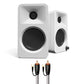 Kanto ORA Bluetooth Speakers Bundle with AudioQuest Jack Russell Subwoofer Cable - 4m (White)