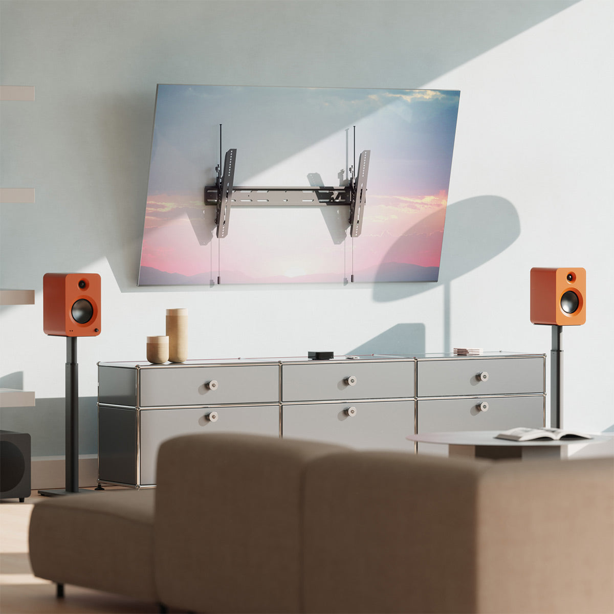 Kanto PT500 Low Profile Tilting TV Wall Mount for 65" - 120" TVs