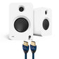 Kanto REN Powered Speakers Bundle with AudioQuest Sky 48 HDMI Cable - 3m (White)