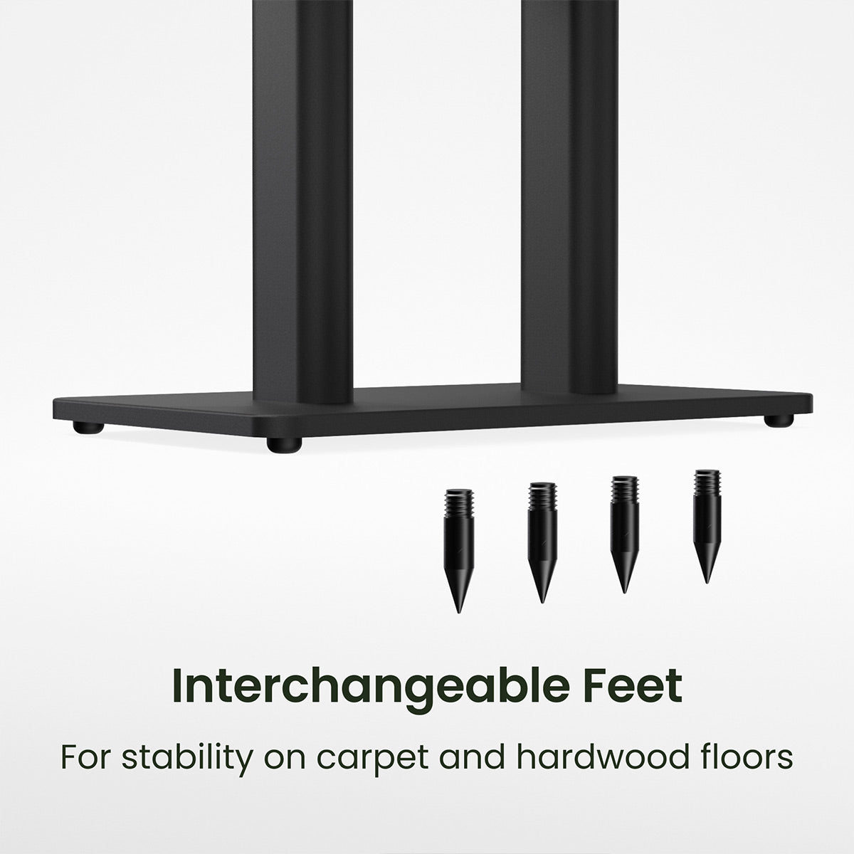 Kanto SCH Universal Height Adjustable Center Channel Speaker Stand