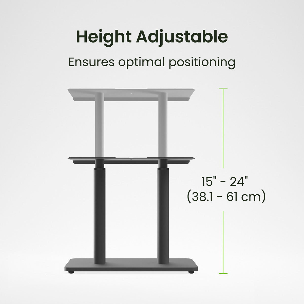 Kanto SCH Universal Height Adjustable Center Channel Speaker Stand