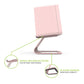 Kanto SE2P Elevated Desktop Speaker Stands for Small Speakers (Pink)