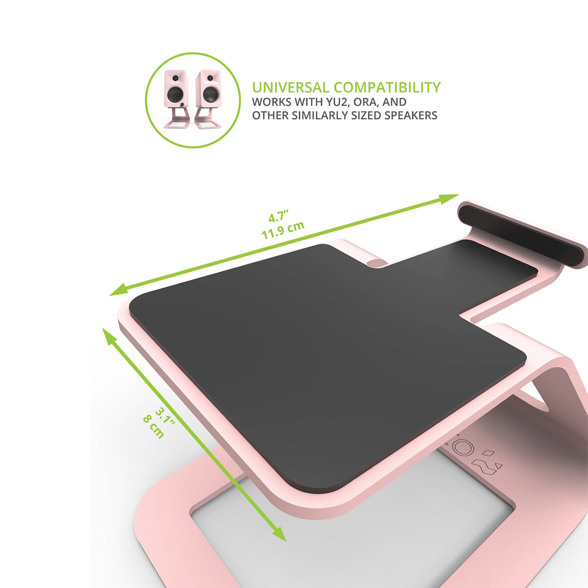 Kanto SE2P Elevated Desktop Speaker Stands for Small Speakers (Pink)