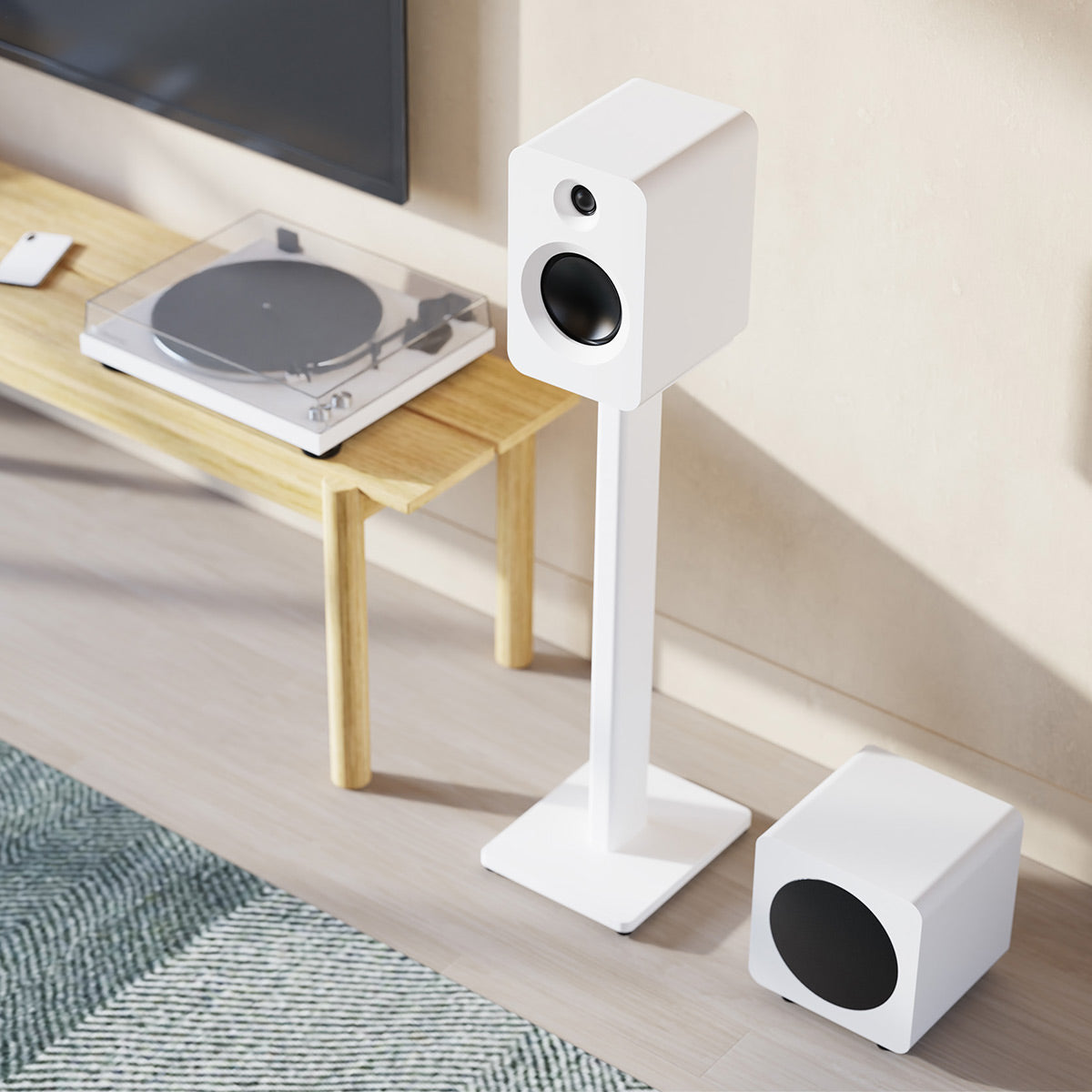 Kanto ST34W 34" Universal Bookshelf Speaker Floor Stands - Pair (White)