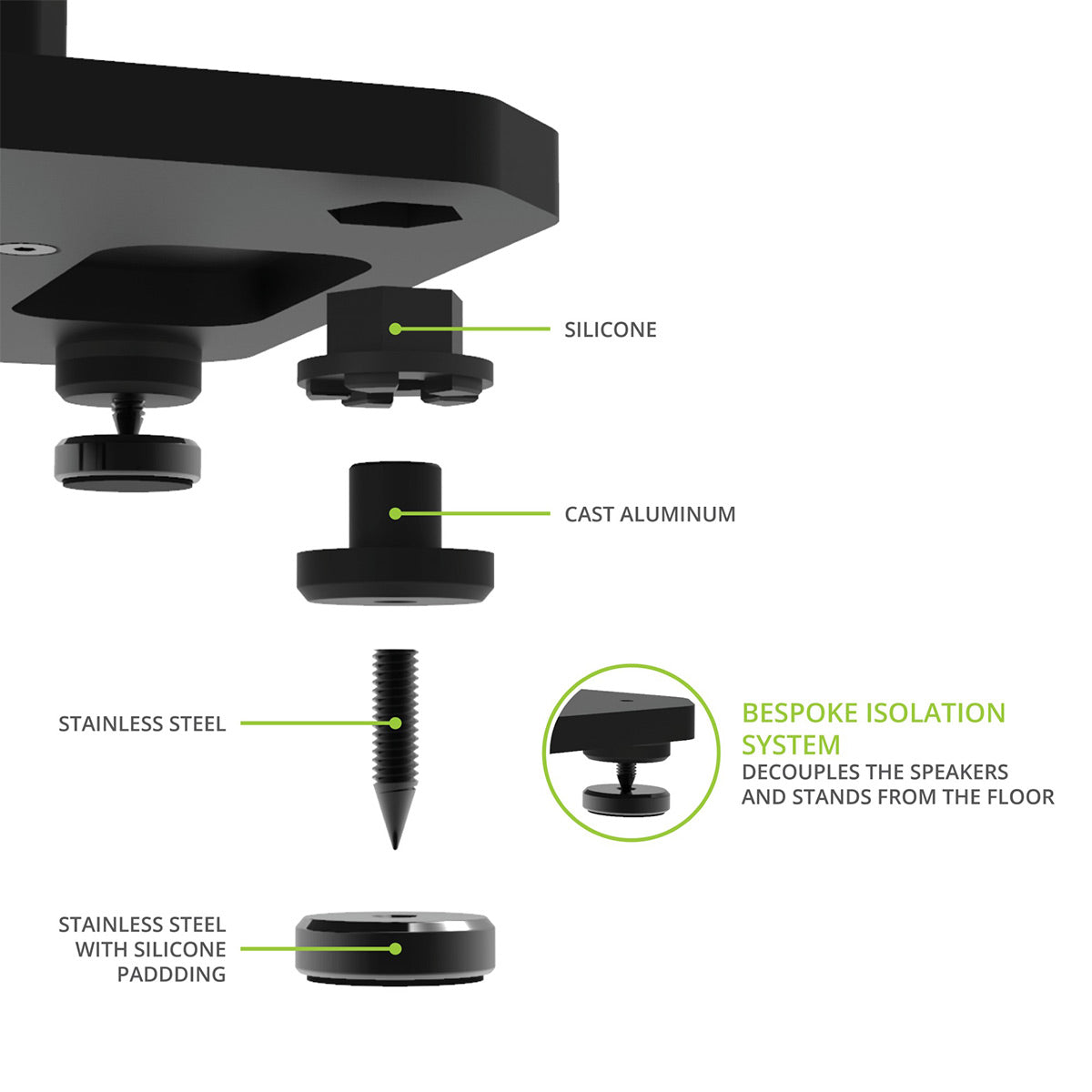 Kanto SX30 30" Fillable Speaker Stands with Isolation Feet - Pair (Black)