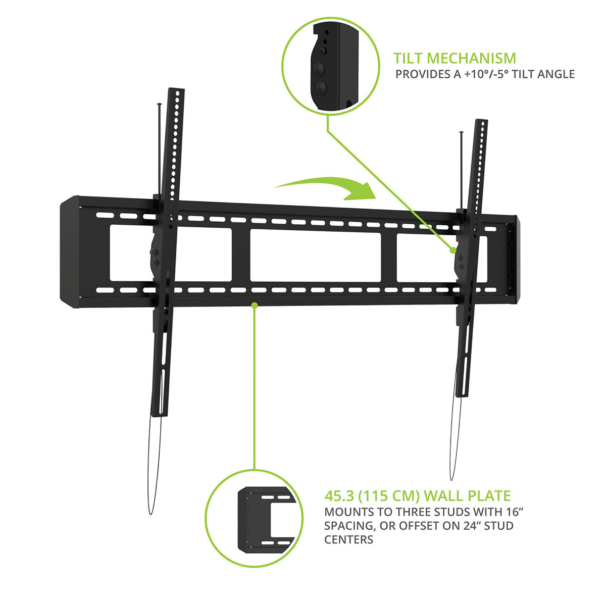Kanto T6090 Tilting TV Wall Mount for 55" - 120" TVs