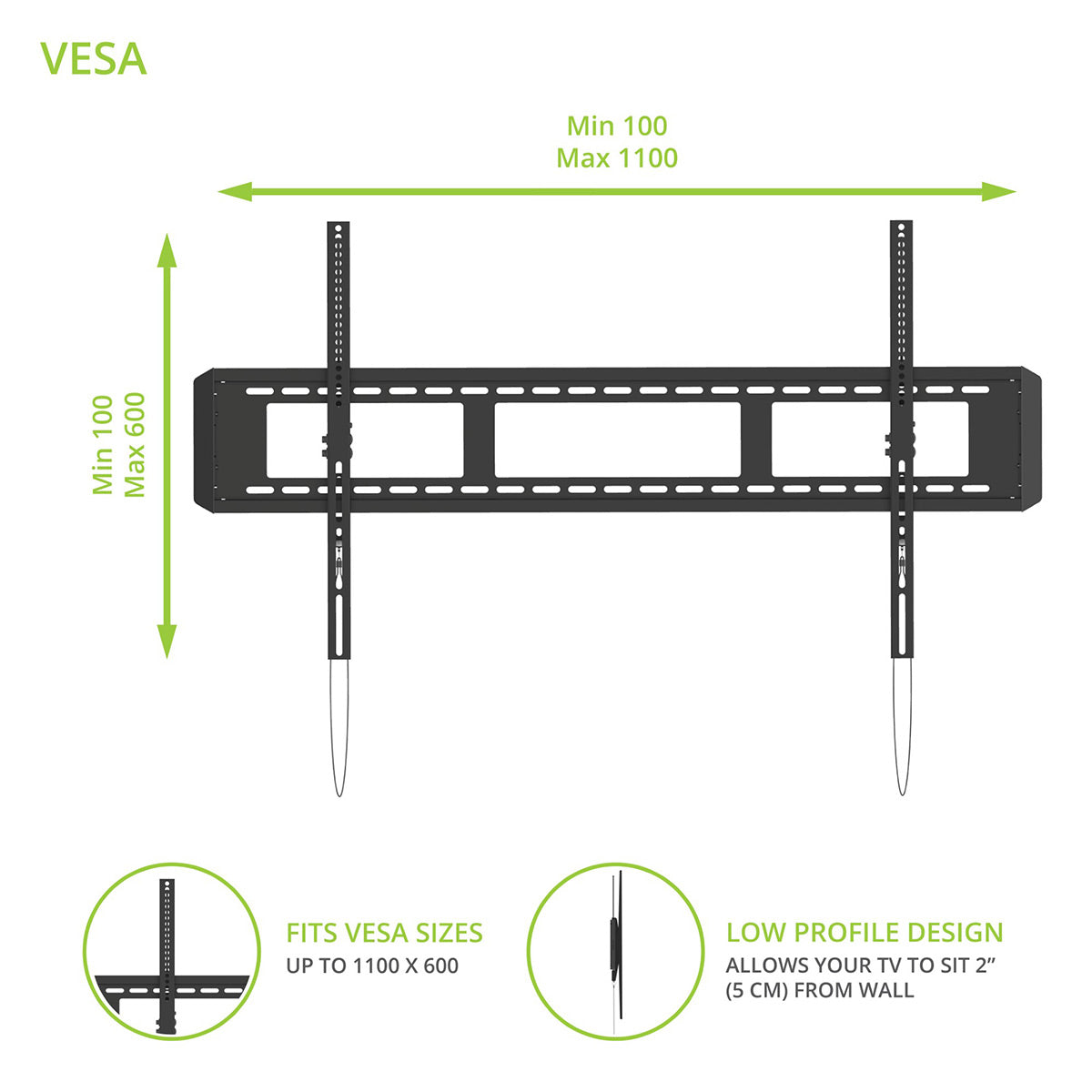 Kanto T6090 Tilting TV Wall Mount for 55" - 120" TVs