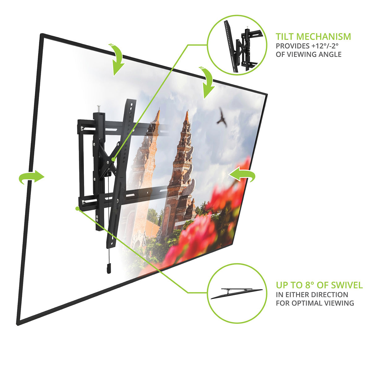 Kanto TE300SG Outdoor Tilt TV Mount 45"-100" TVs