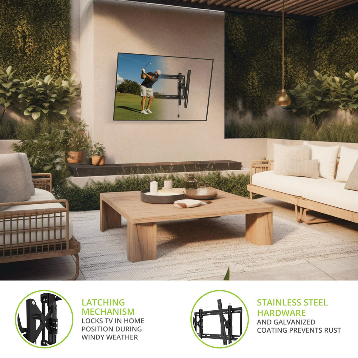 Kanto TE300SG Outdoor Tilt TV Mount 45"-100" TVs
