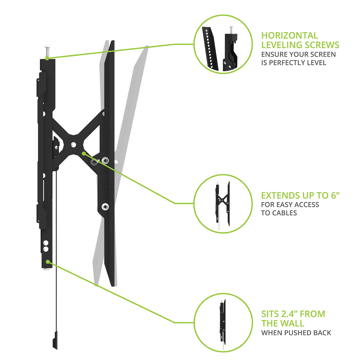 Kanto TE300SG Outdoor Tilt TV Mount 45"-100" TVs