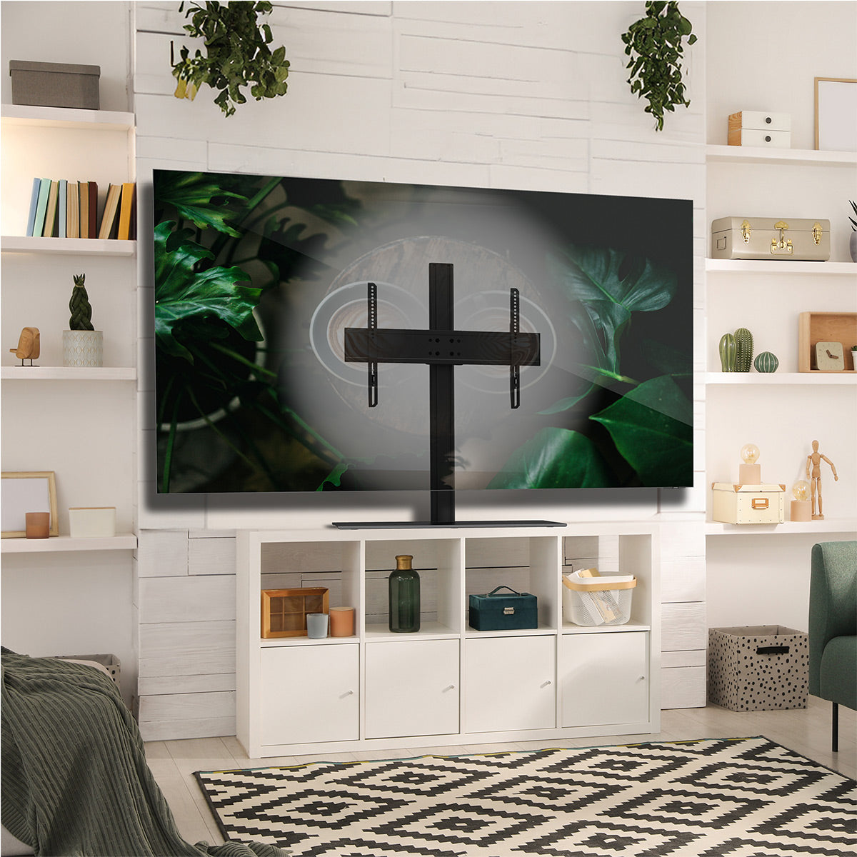 Kanto TTS140 Height Adjustable and Swivelling Tabletop TV Stand for 40" - 90" TVs