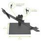 Kanto TTS140 Height Adjustable and Swivelling Tabletop TV Stand for 40" - 90" TVs