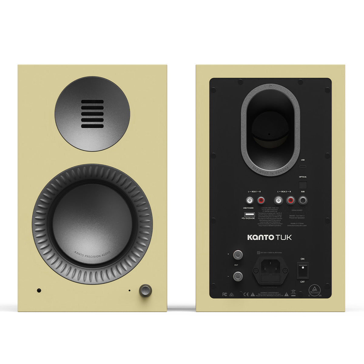 Kanto TUK G2 Powered Speaker System with Bluetooth 5.4 (Gloss Butter)
