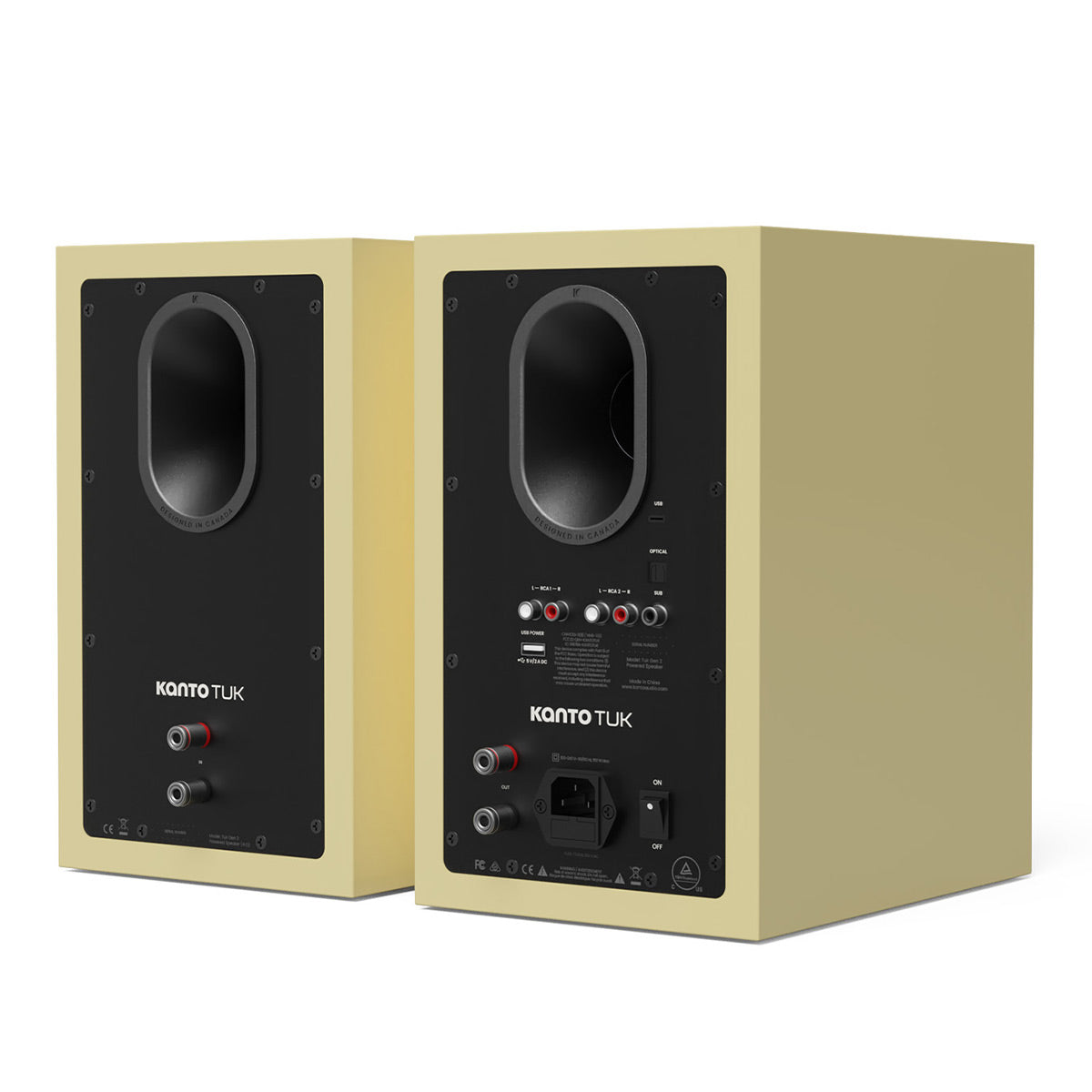 Kanto TUK G2 Powered Speaker System with Bluetooth 5.4 (Gloss Butter)